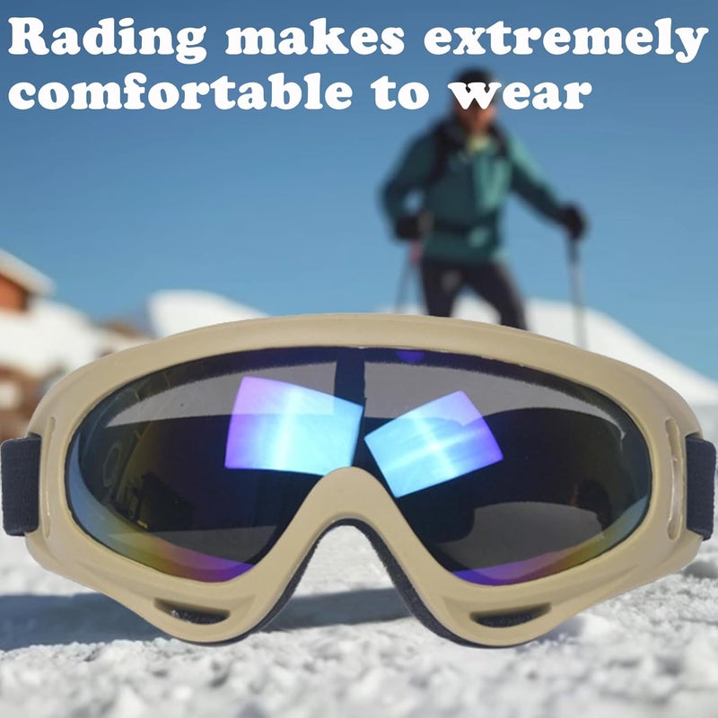 XILEDUO Ski Goggles Snowboard Goggles for Men Women Kids Winter Snow Windproof Sports Sunglasses Motorcycle ATV Glasses for Youth Adult Teens, UV Protection Foam Anti-Scratch Dustproof (Coffee) - Image 5